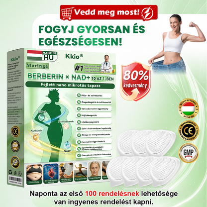 ✨Magyarországi hivatalos áruház 🇭🇺 | Kkio®Moringa·Berberine × NAD+ 10 az 1-ben nano mikrotűs tapasz – mindennapi használatra, 7 napon belül látható eredményekkel ✅ a testsúlyra, a bőrre, a cukorbetegségre és az ízületek egészségére 🗽