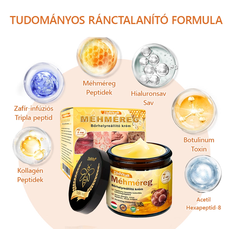 ✨✨ ZödVita® Méhméreg Bőr Helyreállító Krém 🔥 Természetes Öregedésgátló, Feszesíti a Bőrt, Csökkenti a Ráncokat– 50ml
