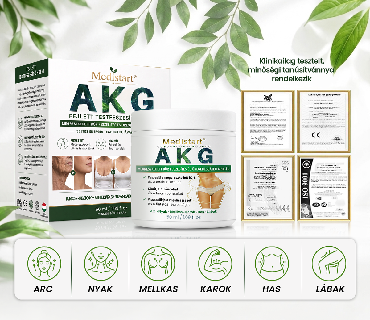 🔥🔥🔥🔥Medistart® AKG BŐRFESZESÍTŐ & ÖREGEDÉS ELLENI ÁPOLÁS