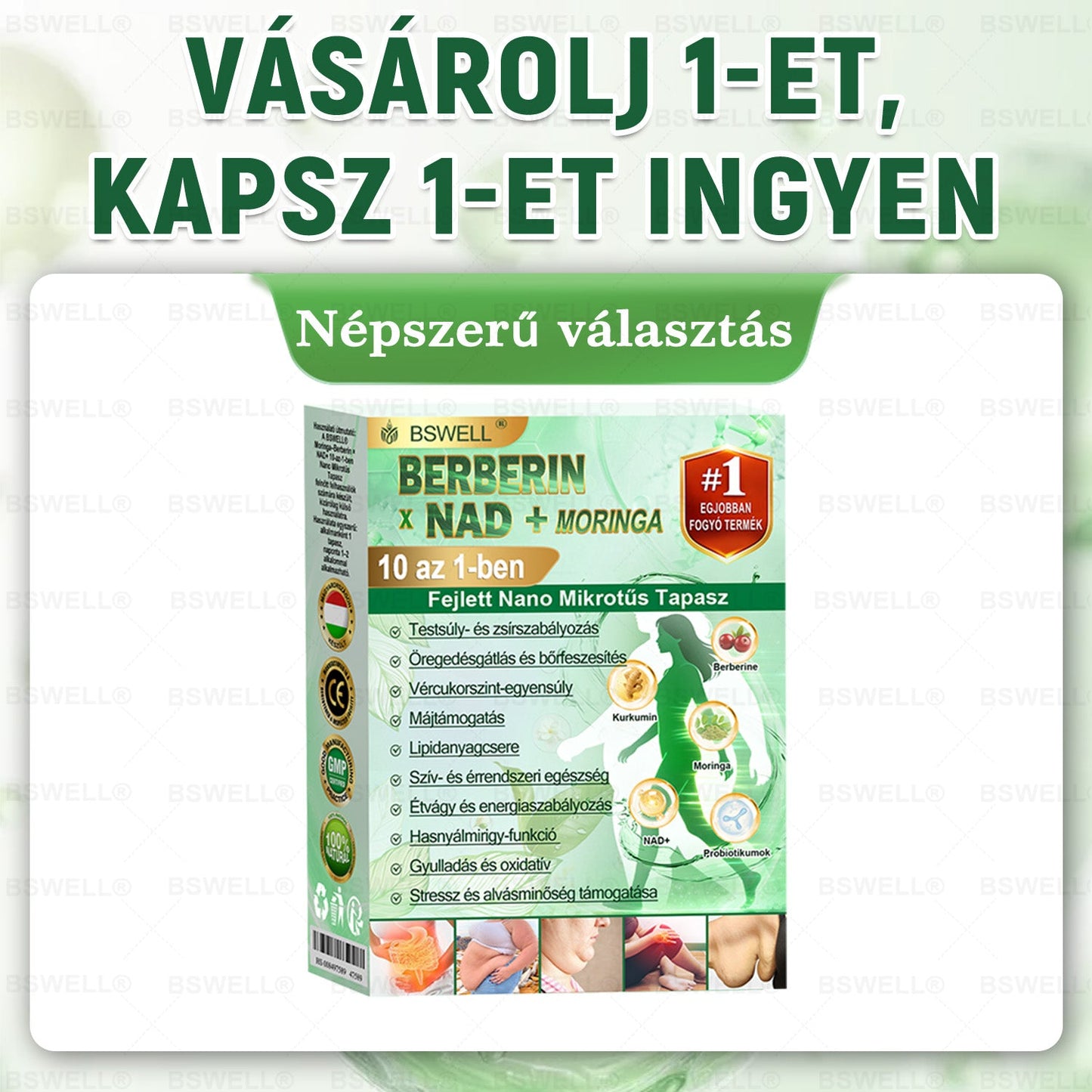 ✨✨✨✨BSWELL® Nano mikrotűs karcsúsító tapasz (Csak naponta egyszer, látható változások 28 nap alatt) ✅ Elhízás, szív- és érrendszeri egészség, cukorbetegség, alvási apnoe, bélrendszer egészsége, ízületi problémák és még sok más