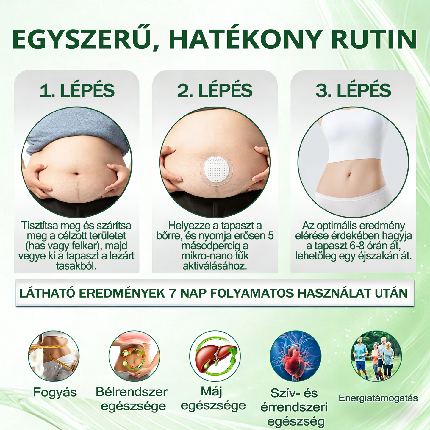 🎀BSWELL® Nano mikrotűs karcsúsító tapasz (Csak naponta egyszer, látható változások 28 nap alatt) ✅ Elhízás, szív- és érrendszeri egészség, cukorbetegség, alvási apnoe, bélrendszer egészsége, ízületi problémák és még sok más