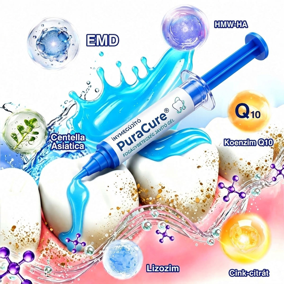 🇭🇺👨‍⚕️👨‍⚕️✅🦷 PuraCure® ÍNYMEGÚJÍTÓ – Parodontális helyreállító gél🧂