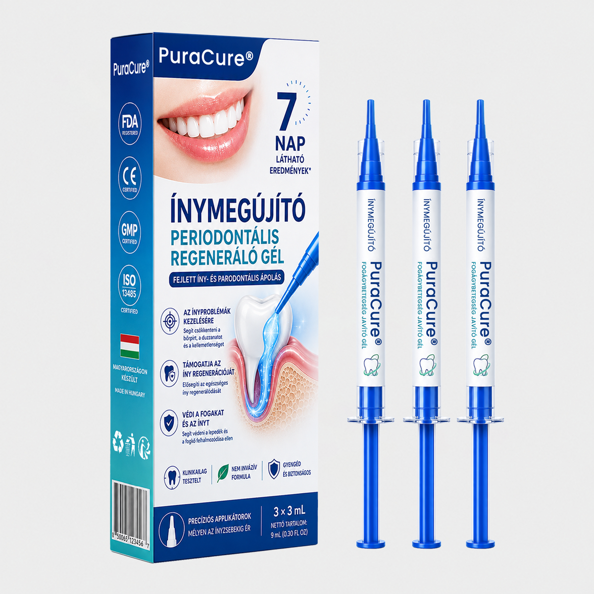 🇭🇺👨‍⚕️👨‍⚕️✅🦷 PuraCure® ÍNYMEGÚJÍTÓ – Parodontális helyreállító gél🧂
