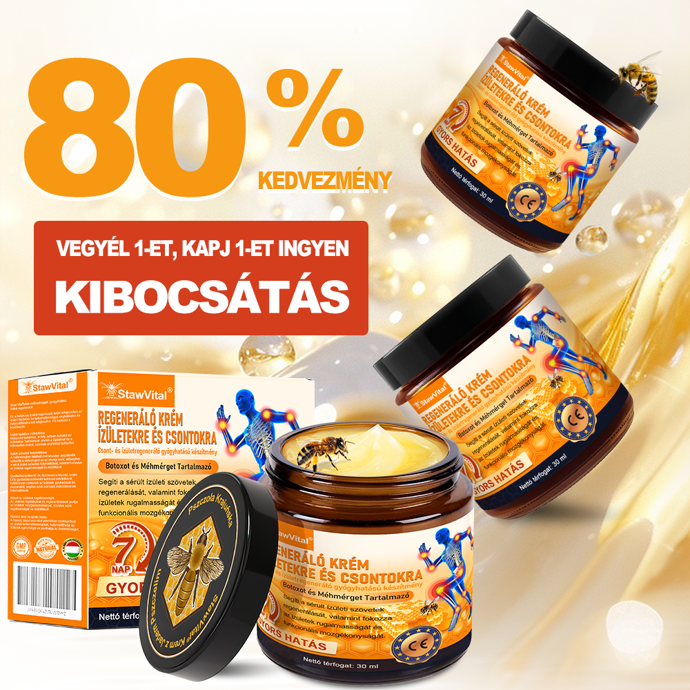 🟢 𝑺𝒕𝒂𝒘𝑽𝒊𝒕𝒂𝒍® Botoxot és Méhmérget Tartalmazó Regeneráló Krém Ízületekre és Csontokra | Ortopédiai problémák és ízületi fájdalmak célzott kezelésére🍀🍀