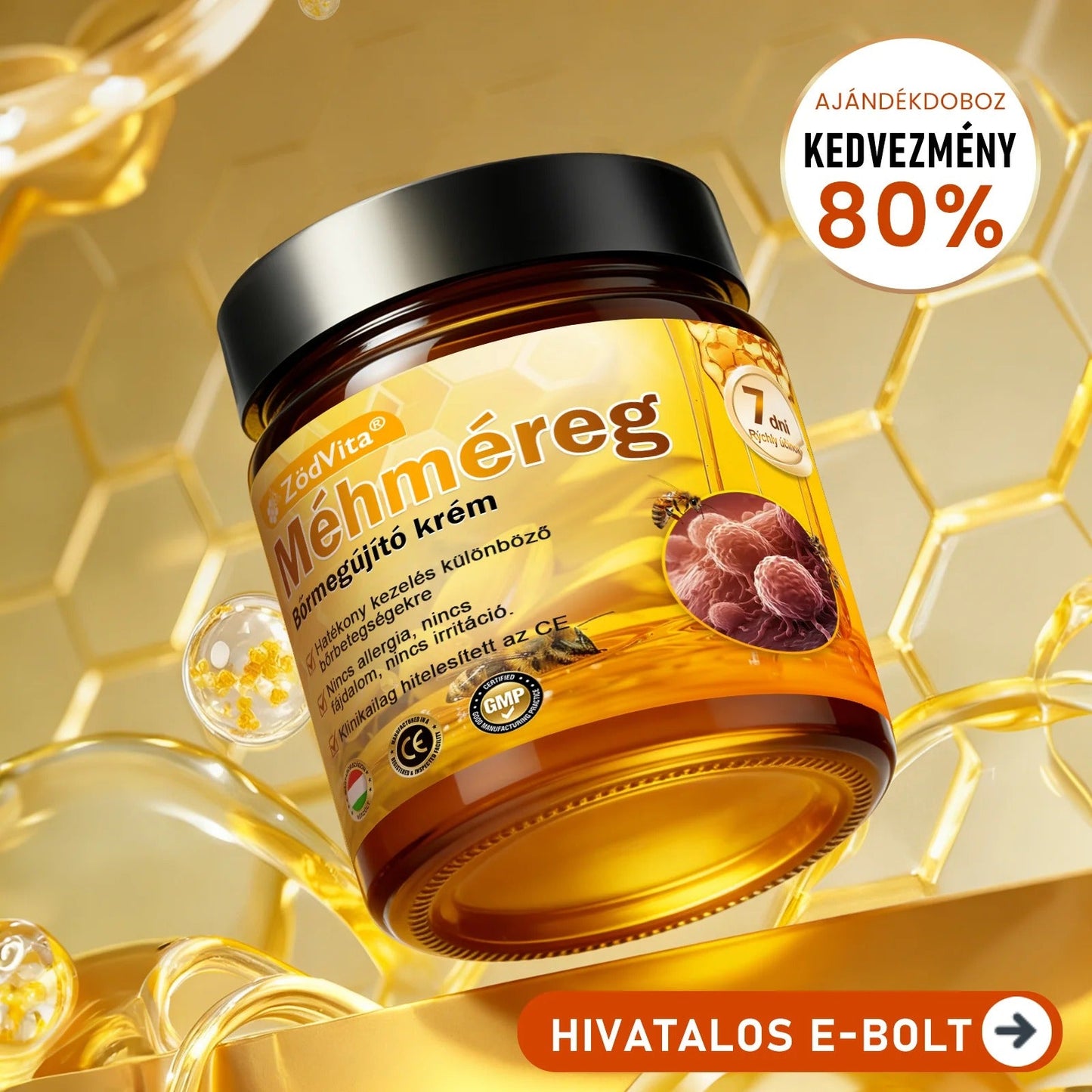 🔥 ZödVita® Méhméreg Bőr Helyreállító Krém 🔥 Magyar fejlesztés, magyarországi gyártás és szállítás