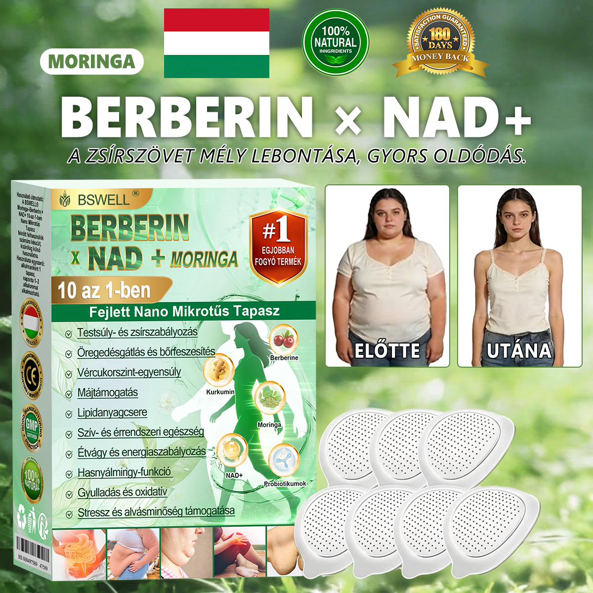 🔥🔥🔥BSWELL® Nano mikrotűs karcsúsító tapasz (Csak naponta egyszer, látható változások 28 nap alatt) ✅ Elhízás, szív- és érrendszeri egészség, cukorbetegség, alvási apnoe, bélrendszer egészsége, ízületi problémák és még sok más